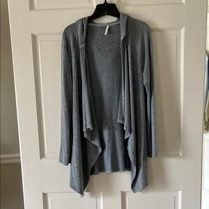 Gray Open-Front Cardigan with Waterfall Style by Z Supply